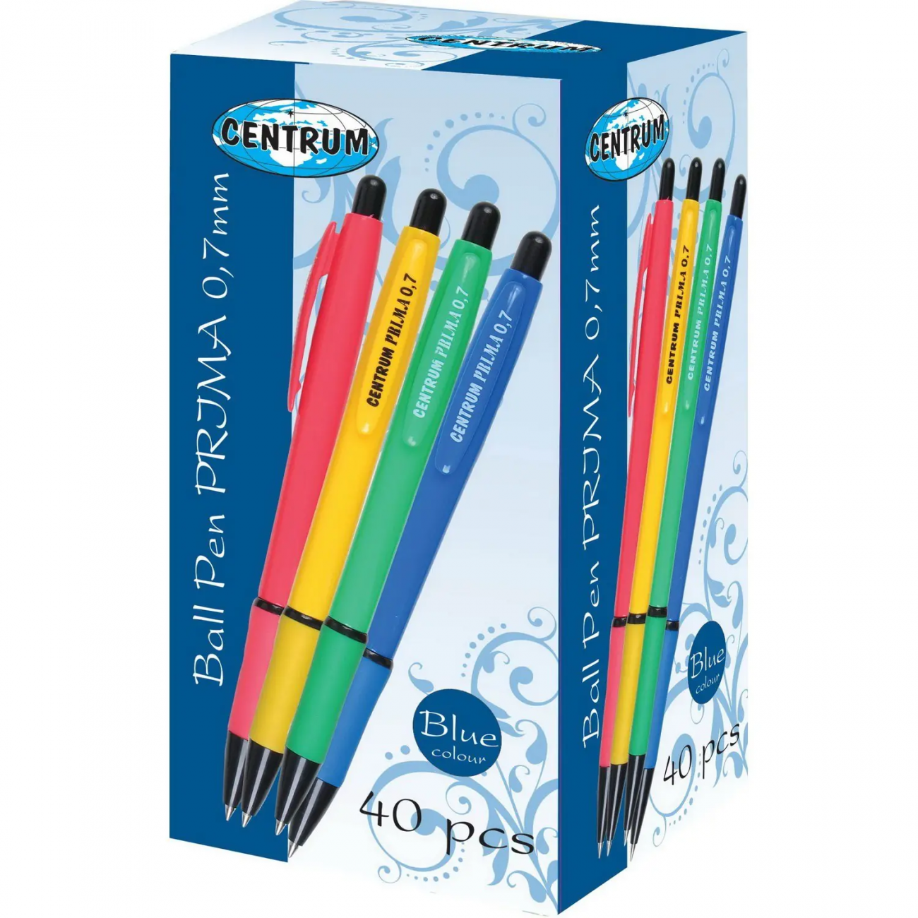 CENTRUM Ручка шариковая автоматическая PRIMA 0,7мм синяя 80738K