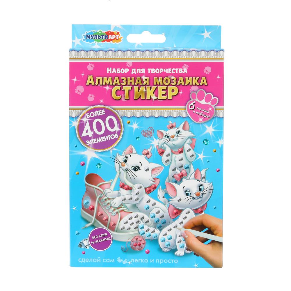 Алмазная мозаика-стикер "Кошечка Мэри" MultiArt STICK-MAR-129536