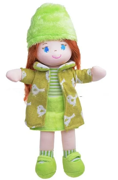 Кукла, рыжая в зелёном пальто, мягконабивная, 36 см, игрушка Creation M6023
