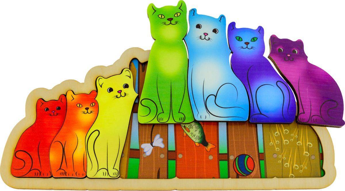 Рамка-вкладыш "Разноцветные котята" Нескучные игры 7932