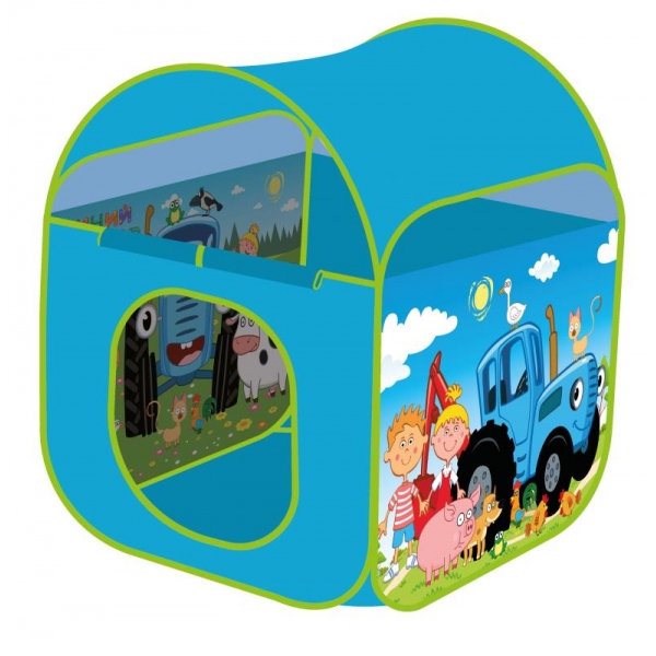Палатка детская игровая "Синий Трактор" 85х83х100 см. в сумке Играем Вместе GFA-H001-BTR