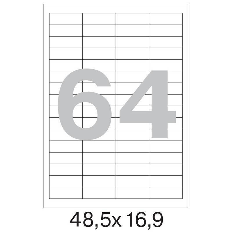Этикетки самоклеящиеся Office Label 48.5x16.9 мм (64 штуки на л A4, 100 л в уп) 1212984