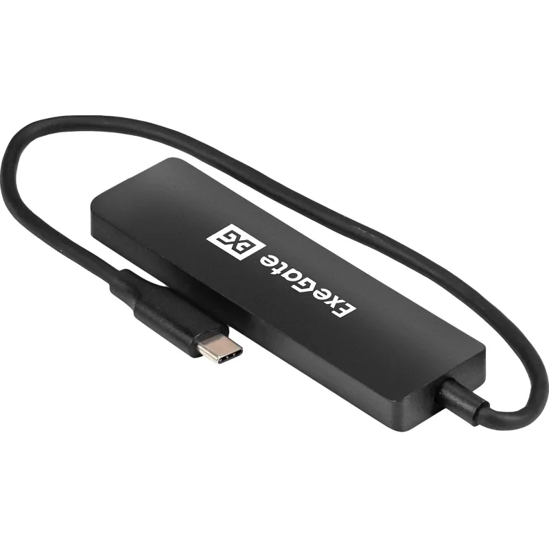 Концентратор USB хаб ExeGate (EX296929RUS) DUB-4CP/3 4-в-1 черн 2185983