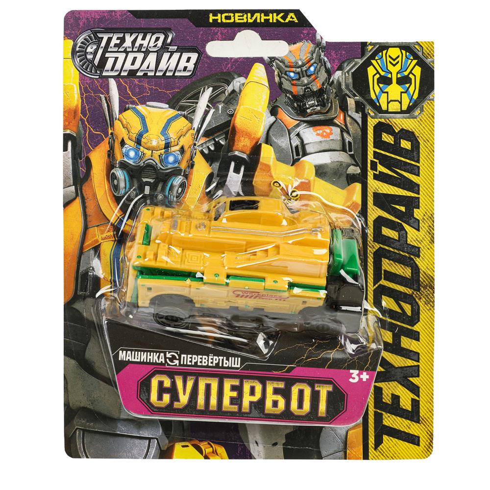 Машина Супербот (вывертыш) трансформер, 14х17х3 см. Технодрайв 1806L068-RS1