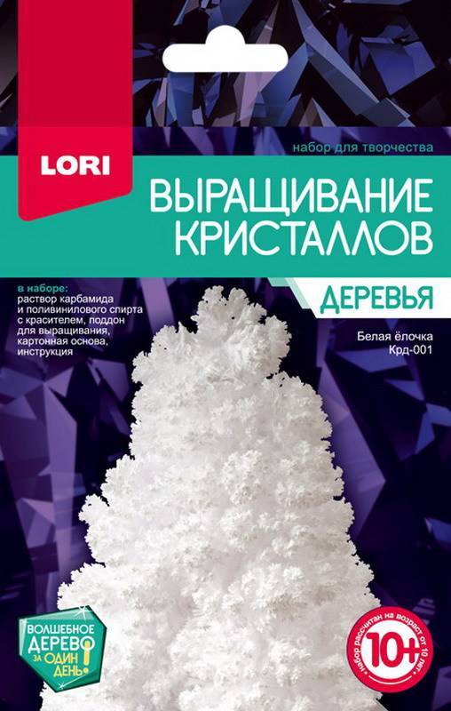 Набор для выращивания кристаллов, серия "Деревья" - "Белая ёлочка" Lori Крд-001