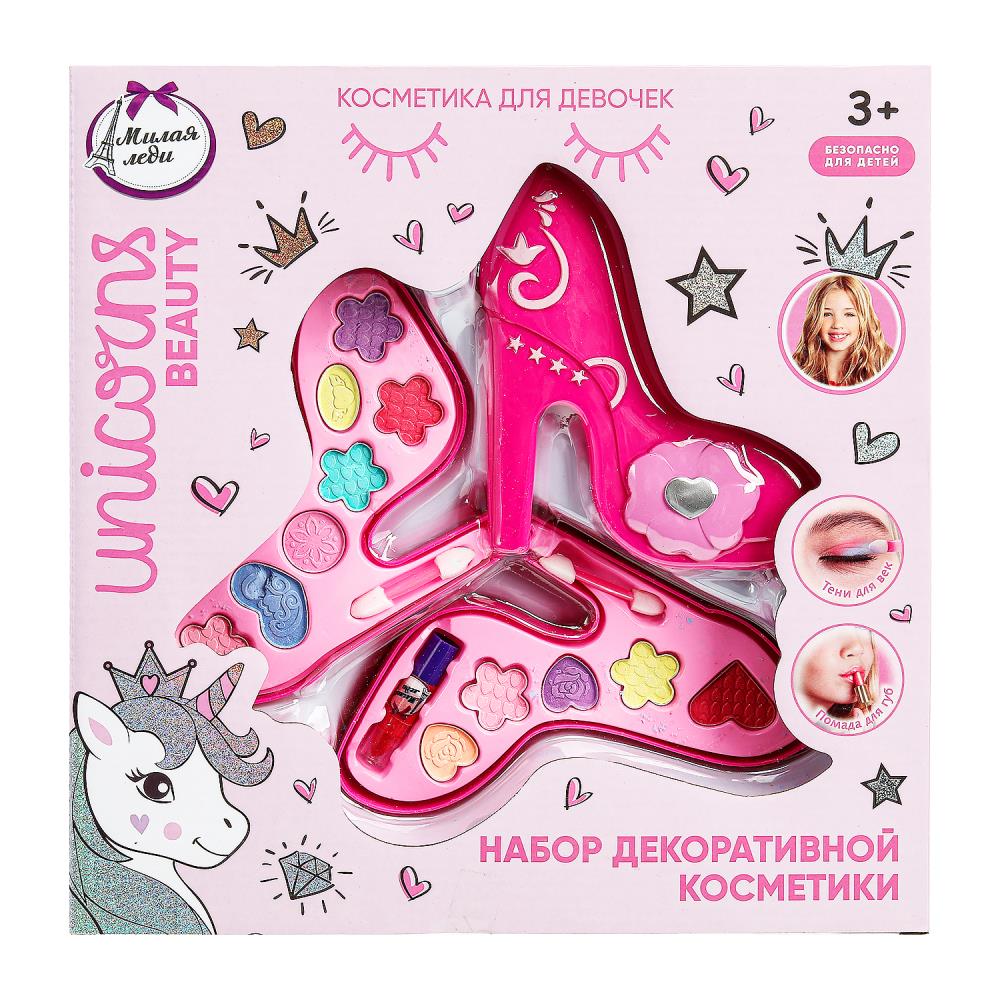 Косметика детская для девочек тени для век, помада для губ Милая леди 119826-UNI-ML