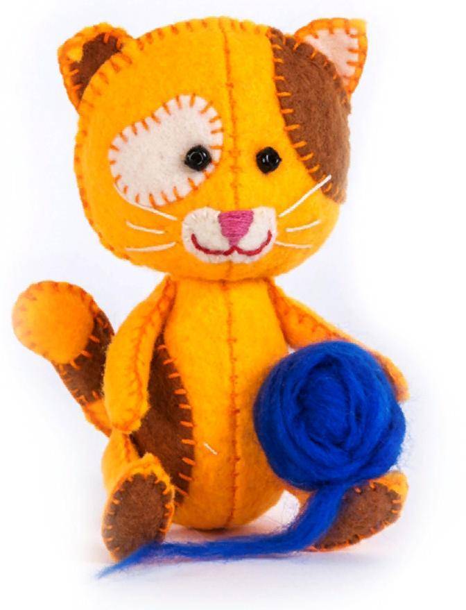 Котёнок Рыжик, набор для изготовления текстильной игрушки Перловка ПФД-1059
