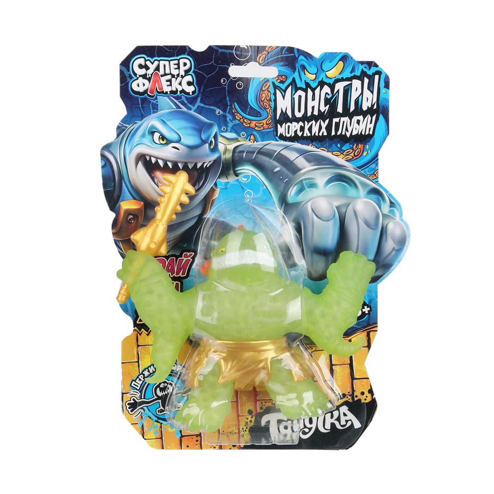 Игрушка тянучка морские монстры, желтый акулище с оружием Играем Вместе YM-ST-911-04-RU