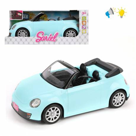 Машина-кабриолет для куклы голубая, 44 см (свет, звук) Наша Игрушка 6622-B