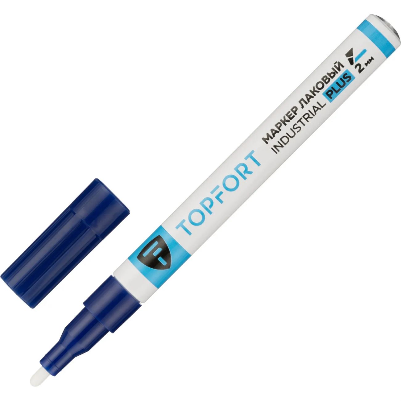 Маркер лаковый Topfort Industrial Plus 2 мм синий 2096984