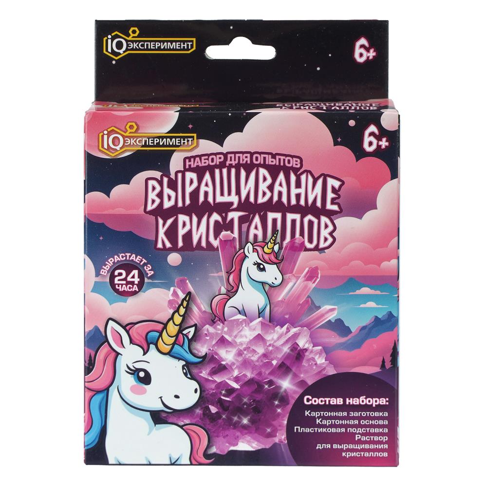 Набор по выращиванию кристаллов Единорог IQ Эксперимент EX-CG01-UN (100)
