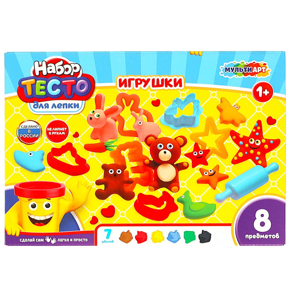 Набор с тестом для лепки и формочками игрушки, 24 см. MultiArt PDSET-MULTIART9