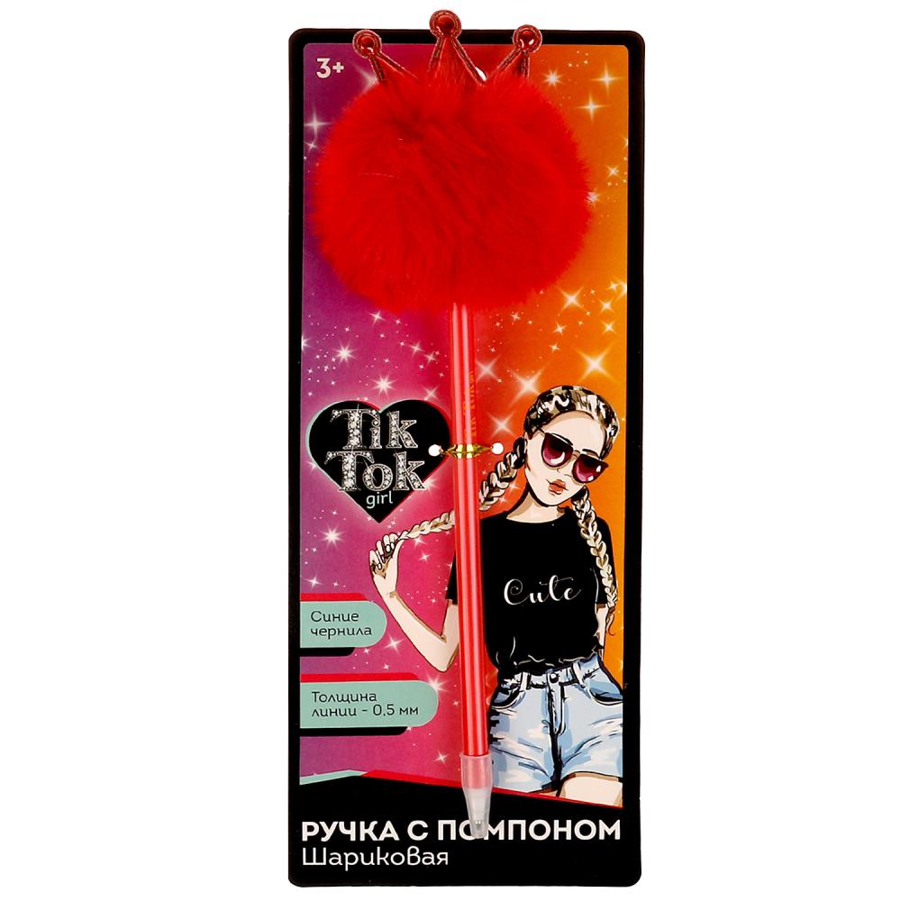 Ручка шариковая с пуш.топпером (дизайн 3) TikTok Girl PEN3-73786-TT