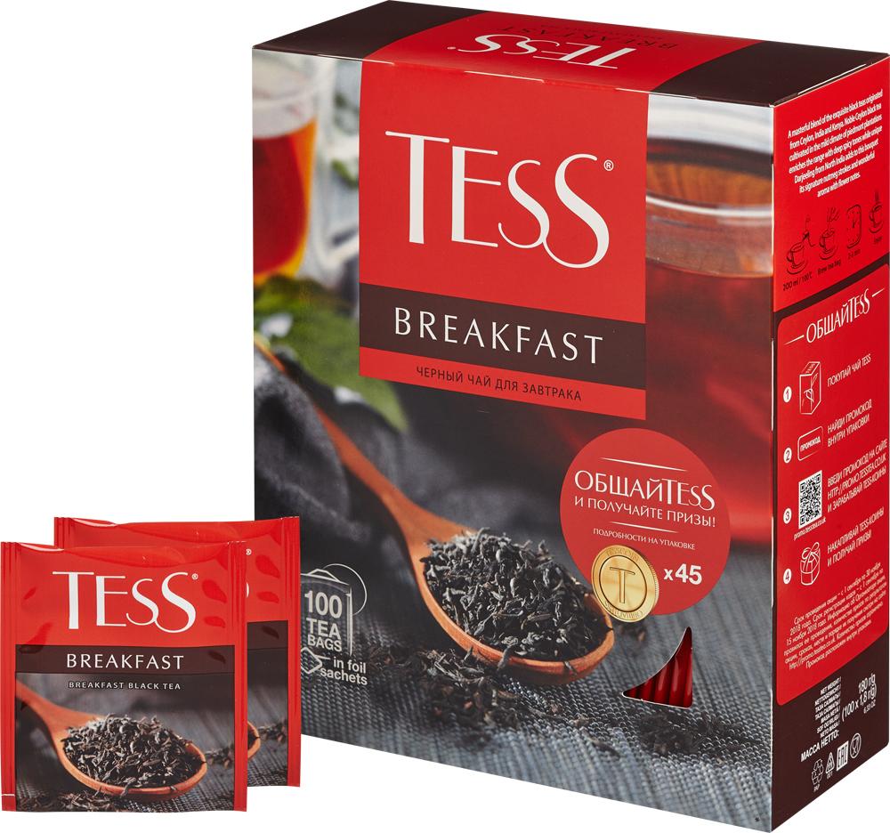 Чай TESS Брекфаст черный 100 пак/уп, 1446-09 961539