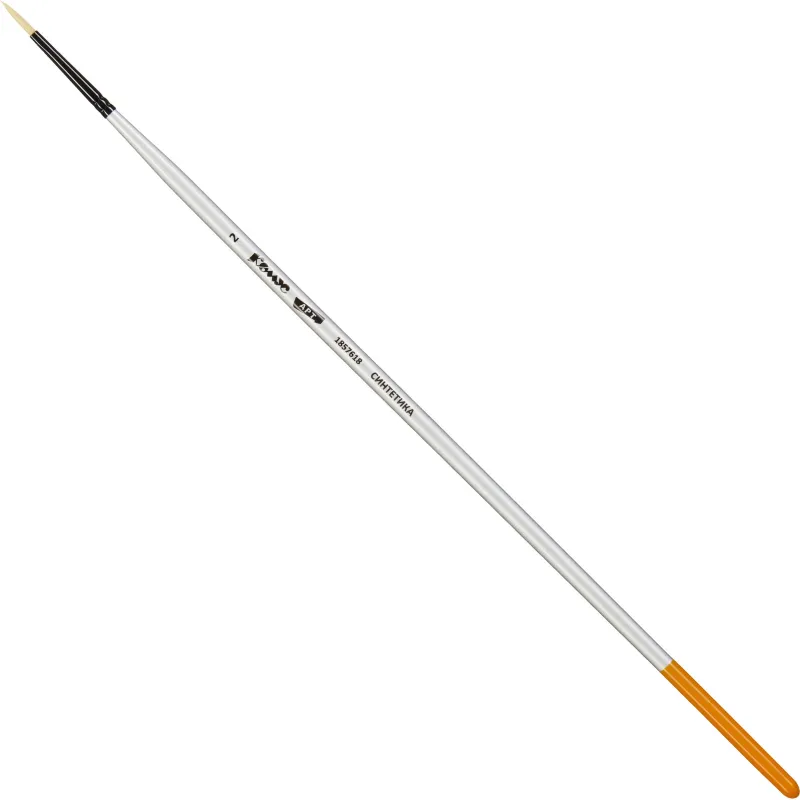 Кисть художественная Комус Арт синтетика жесткая, плоск. №2, длинная ручка 1857618