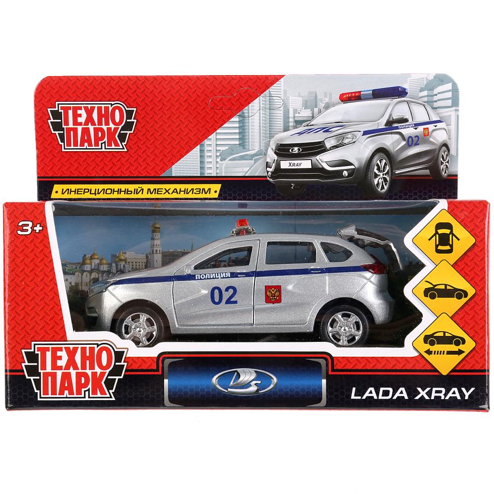 Машина Lada Xray Полиция, 12 см. металл Технопарк XRAY-POLICE