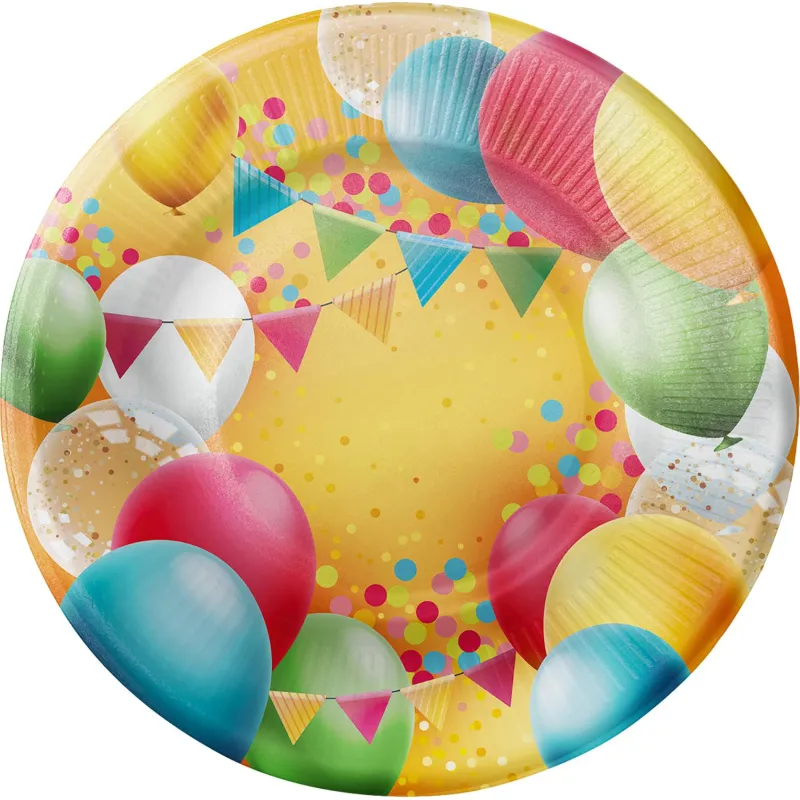 Набор тарелок (d=18 см) Воздушные шары, 6 шт. 30000865 Империя Поздравлений 2254945