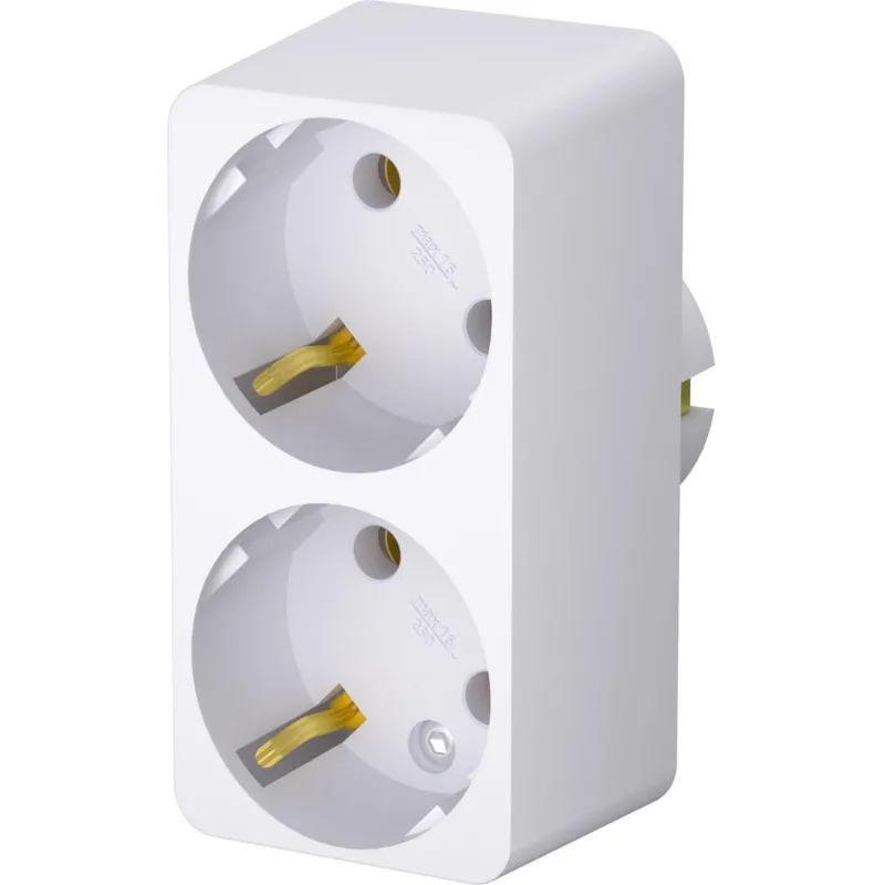 Разветвитель двойник ФОТОН АМ 16-2Е, 16А/4000Вт, с заземлением 1988130 12322