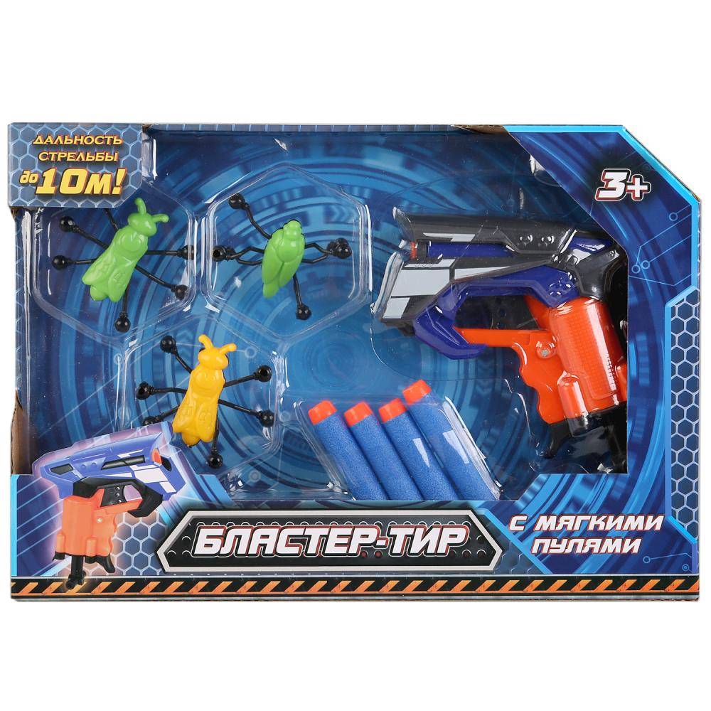 Игрушка "Бластер - Тир" с мягкими пулями (Жуки) Играем вместе B1640784-R