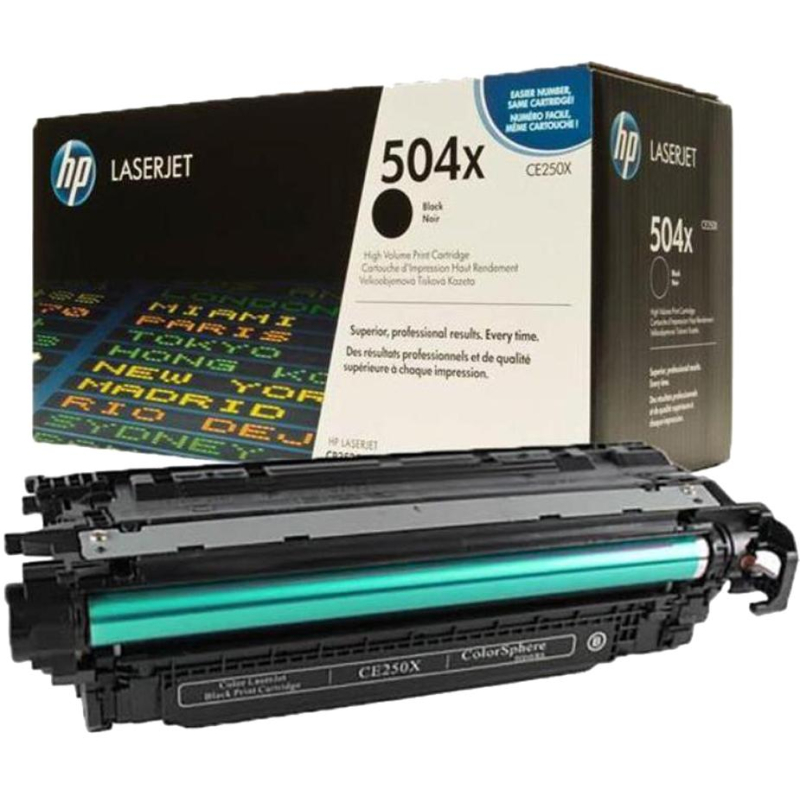Картридж лазерный HP 504X CE250X чер. пов.емк. для LJ CP3525 157358