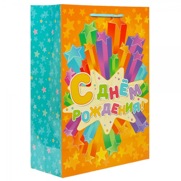 Пакет глянцевый подарочный размер Ml, 22х31х10 см. Чудо праздник PML-90655-HB2 (120)