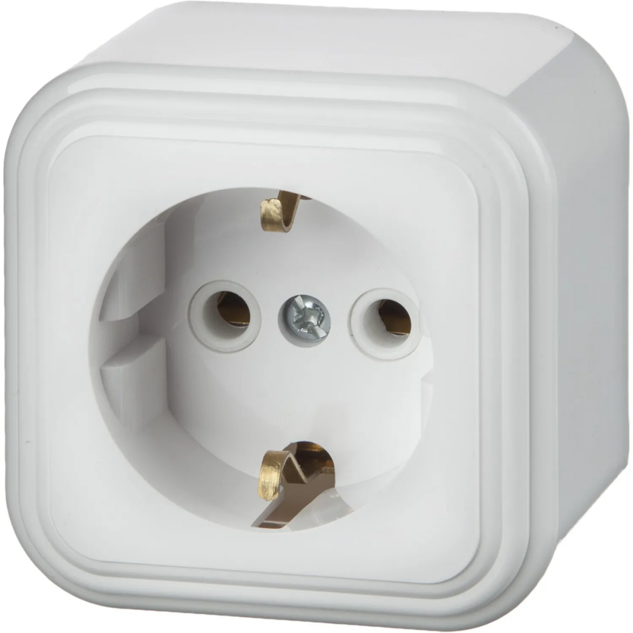 Розетка одинарная с зазем, открытой установки RA 16-133-Б, 16А, IP20 Свет 1356852 EV0311-0003