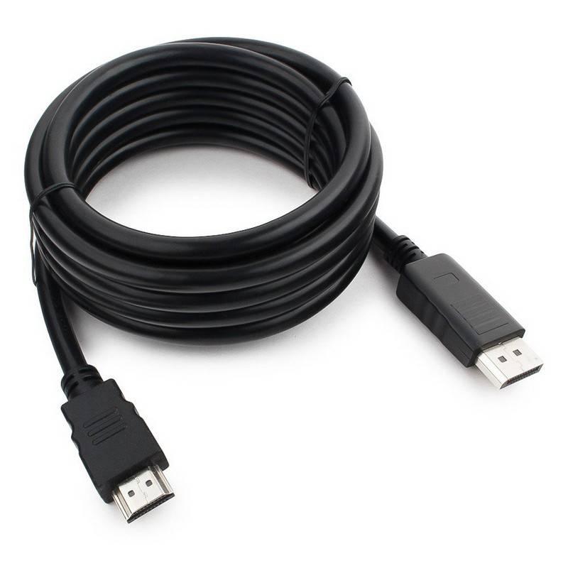 Кабель DisplayPort - HDMI, М/М, 3 м, экр, Cablexpert, чер, CC-DP-HDMI-3M 1043626