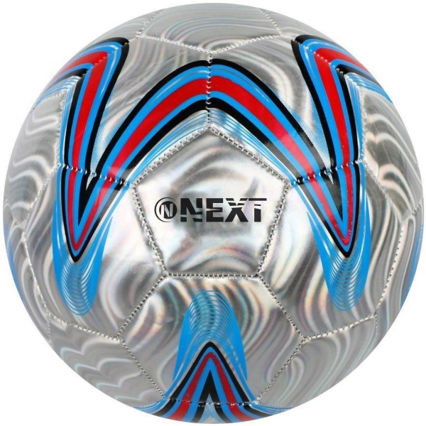 Мяч футбольный мягкий, пвх 1 слой, 5 р. камера резина, маш.обр. Next SC-1FPVC350-SIL (50)