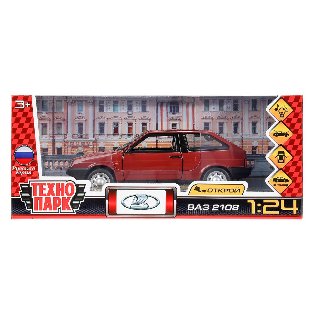 Лада Ваз 2108 свет-звук 16,7 см, бордовый Технопарк 2108-124SL-RD
