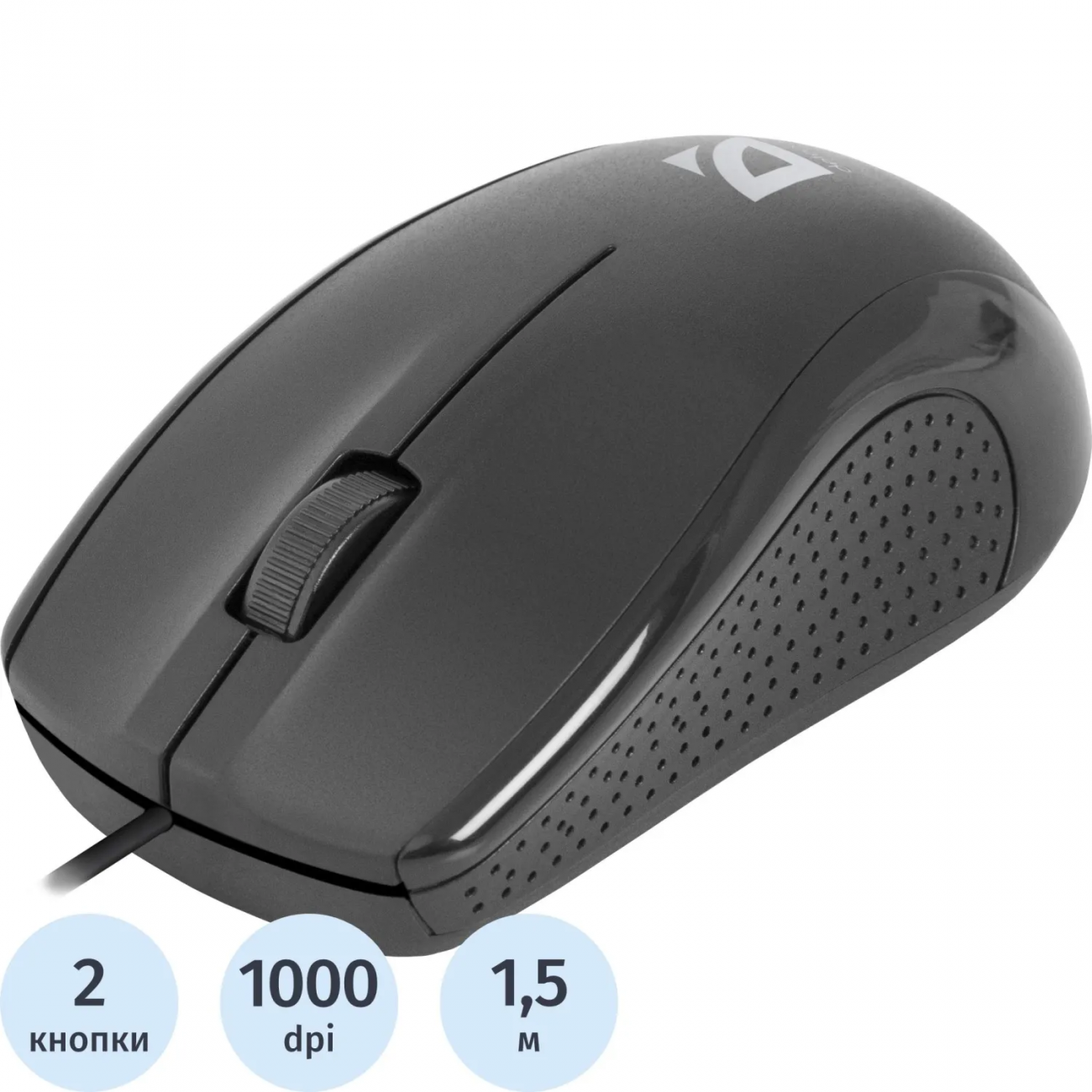 Мышь компьют. Defender Optimum MB-160 черн,3кн,проводн. 1000dpi (52160) 2282952