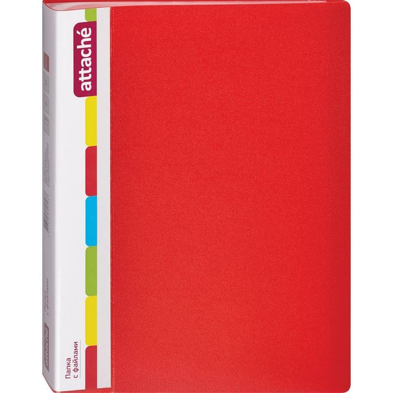 Папка файловая на 40 файлов Attache A4 17 мм красная (толщина обложки 0.7 мм) 50848