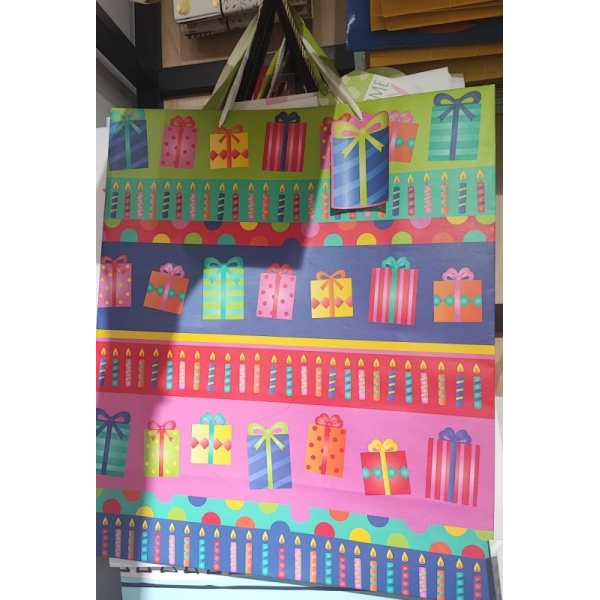 Пакет подарочный с днем рождения, матовый, размер Xl Чудо праздник PXL-08-C3