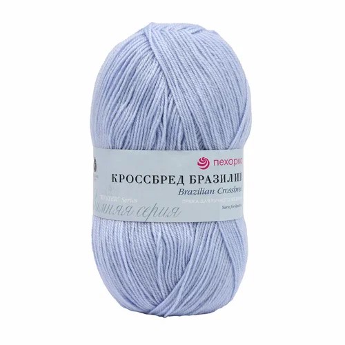 Пряжа ПЕХОРКА Кроссбред Бразилии 500м/100г цвет 177-Голубое небо 2120611770