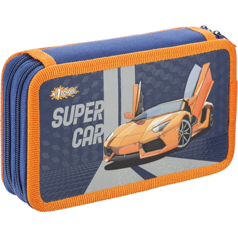 Пенал Комус Класс Super car 2отд. выборочный лак,190x110 мм,ПКК11-19 1368967