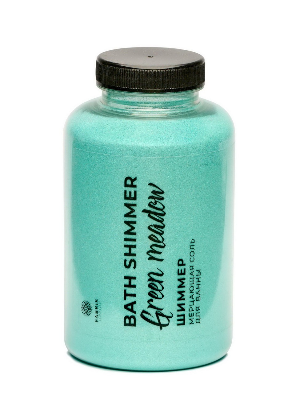 Соль для ванны Fabrik Cosmetology мерцающая с шиммером Green Meadow в банке 550 г 4631154081117