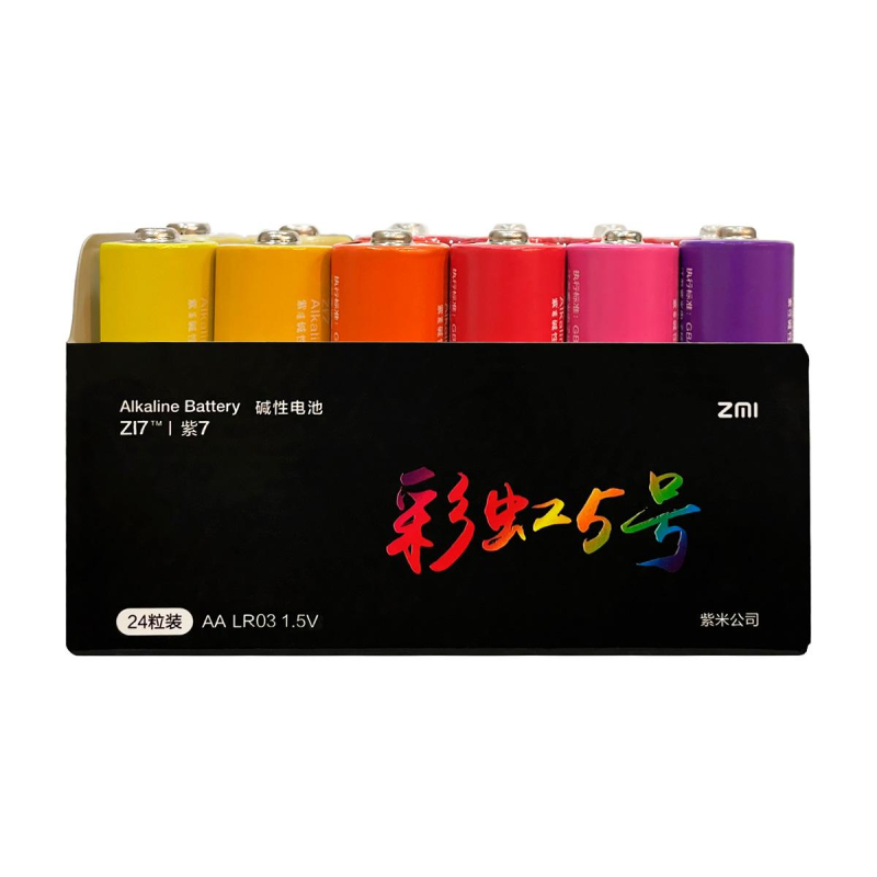 Батарейки алкалиновые Xiaomi ZMI Rainbow Zi7 типа AAA (уп. 24 шт) 1644159 AA724 Colors