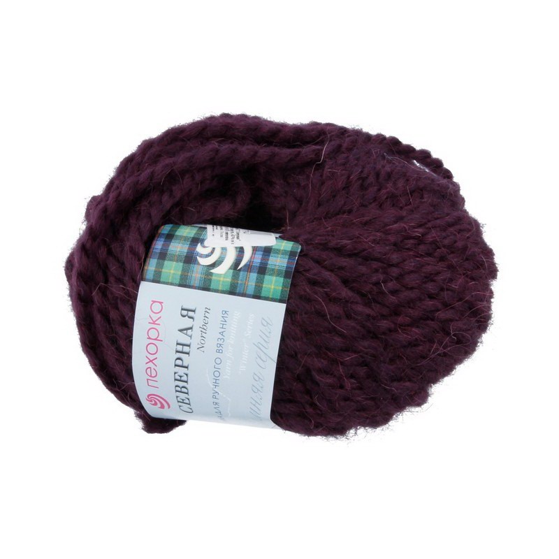 Пряжа ПЕХОРКА Северная 50м/50г цвет 191-Ежевика 2124161910