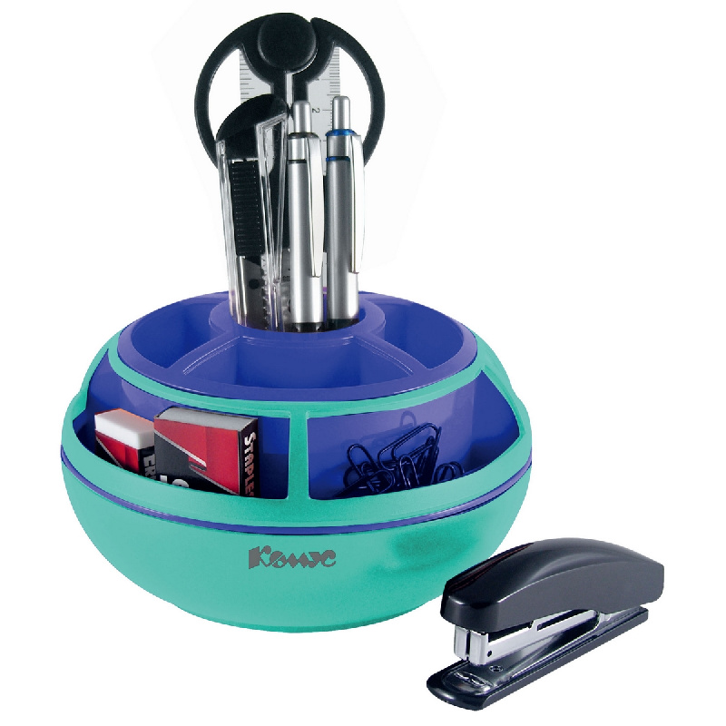 Набор настольный Комус 10 предметов бирюзовый/синий S-897 1072570