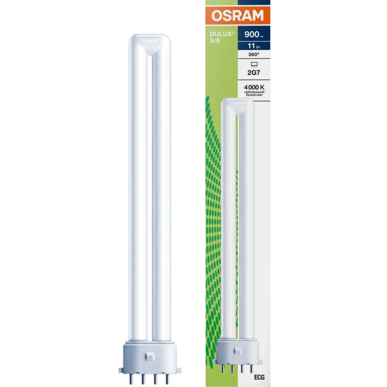Лампа люминесцентная OSRAM DULUX S/E 11W/840 2G7 123641 2231416 4099854123641
