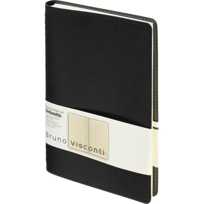 Ежедневник недатированный A5 TINTORETTO черный, 136л 3-608/03 Bruno Visconti 2309912