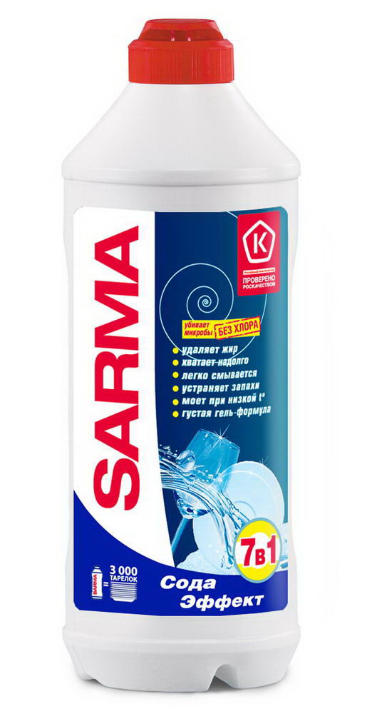 Гель для мытья посуды SARMA Сода эффект 7 в 1 500мл 6064К