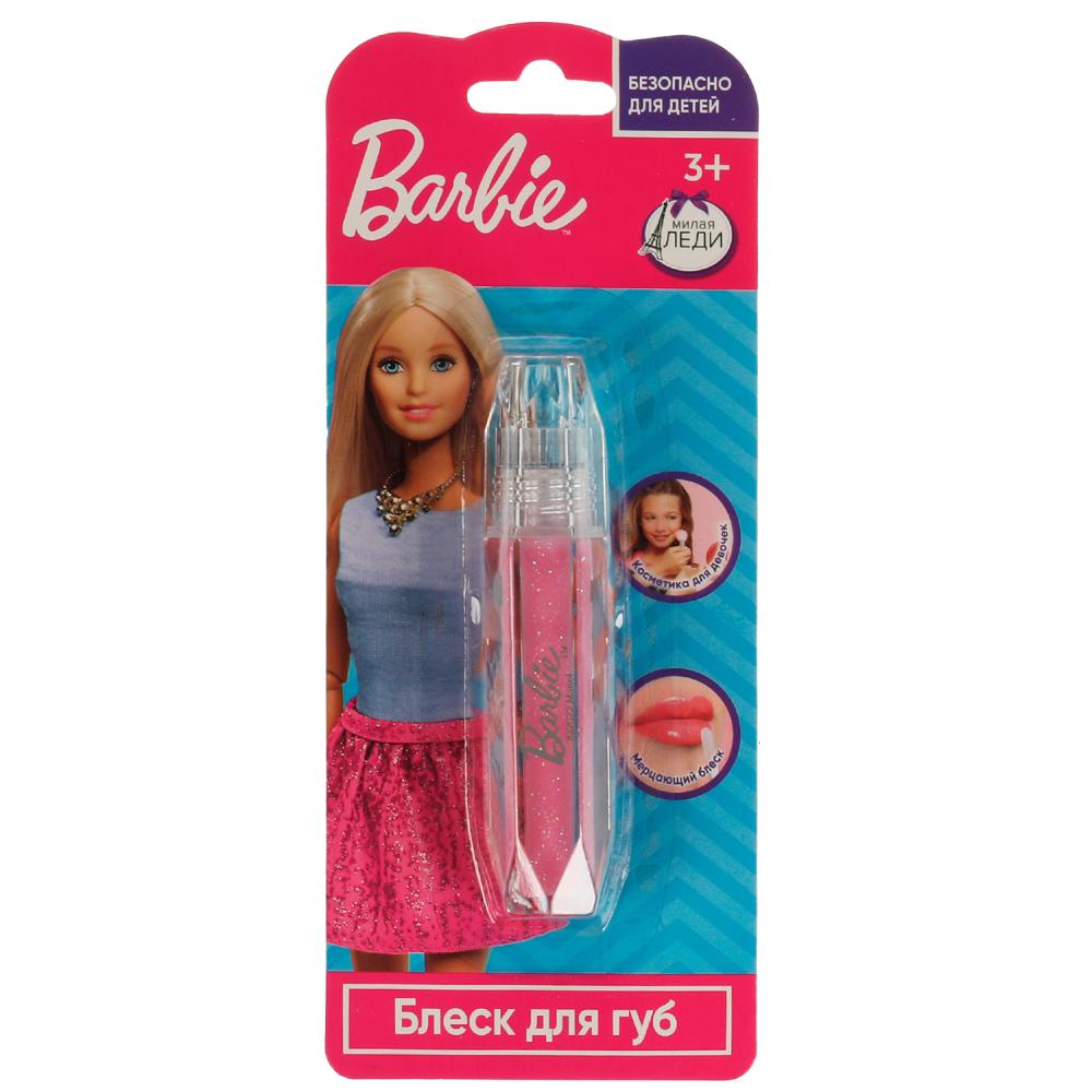 Косметика Барби блеск для губ, розовый, для девочек Милая леди 72050-BAR