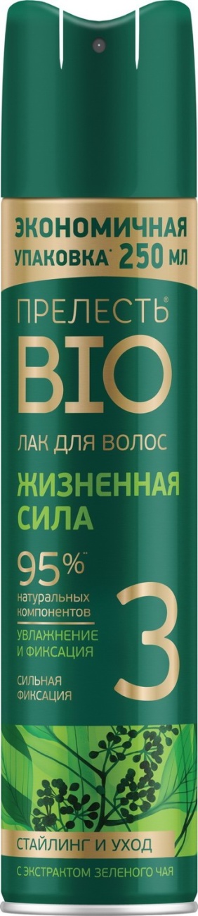 Лак для волос Прелесть BIO СФ с экстрактом зеленого чая 250 см3 4600104031243