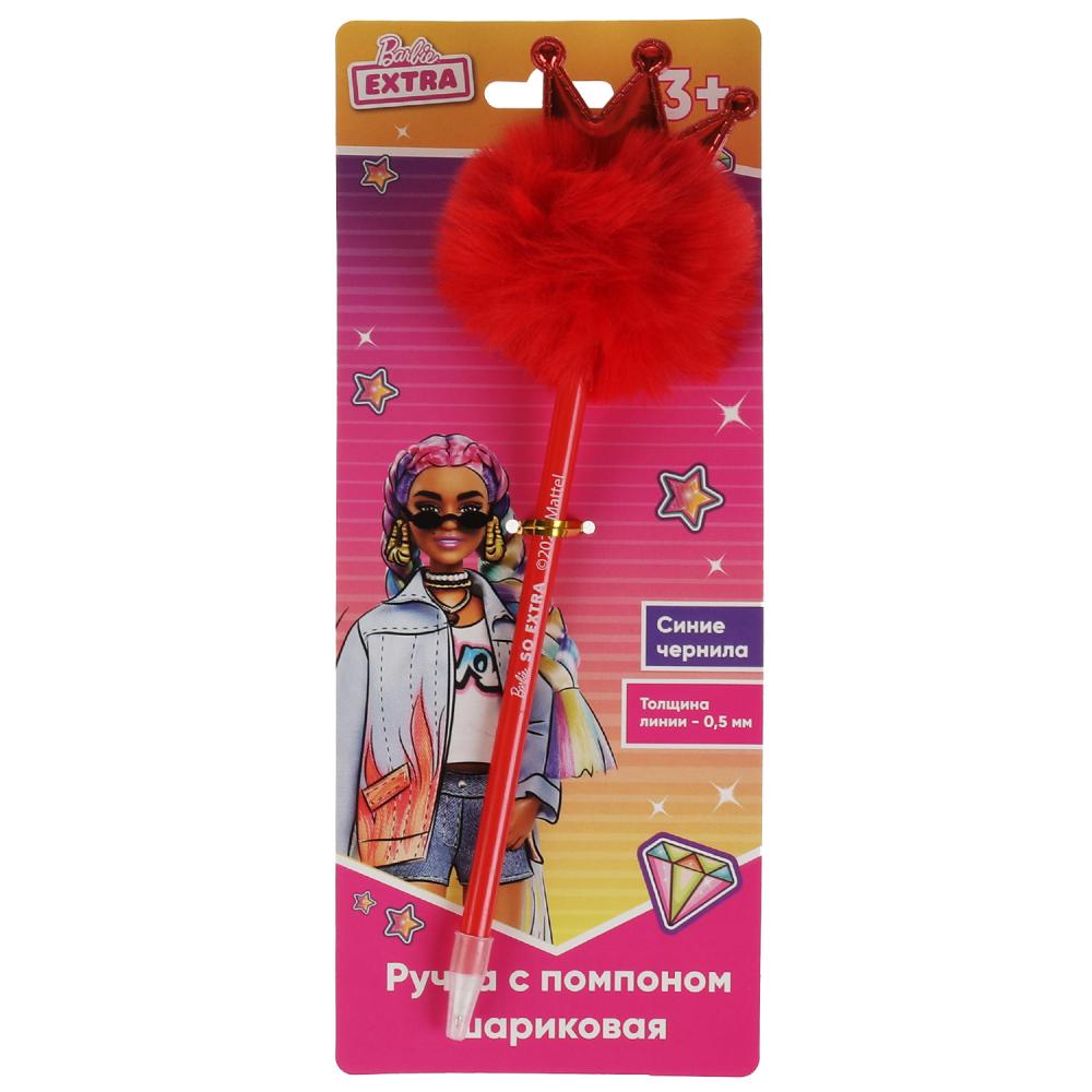 Ручка шариковая Барби с красным пуш.топпером Умка PEN2-65353-BRB