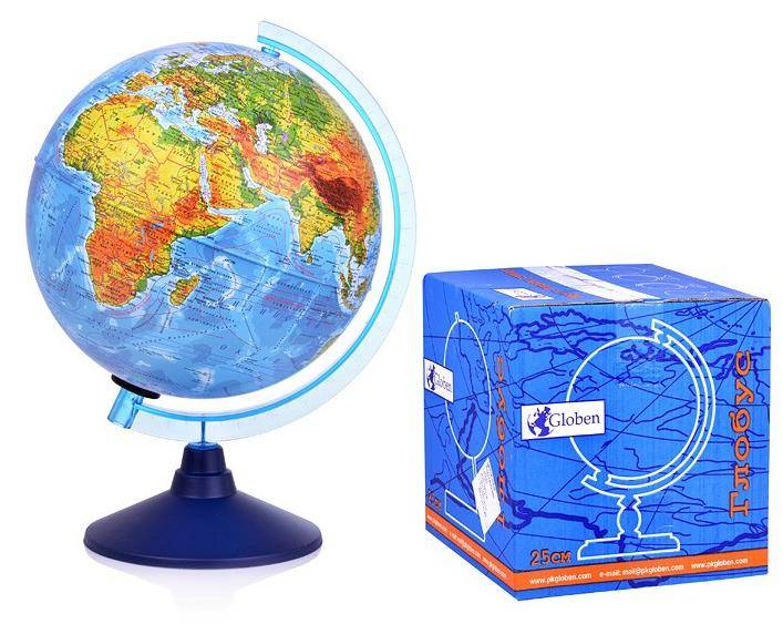 Глобус Физический 250 серия Евро Globen Ке012500186