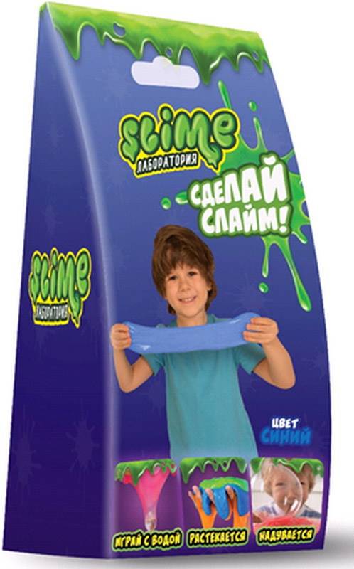 Набор для мальчиков малый "Slime" "Лаборатория" синий, 100 г Slime Лаборатория SS100-5