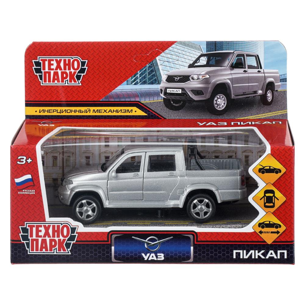 Машина металлическая Уаз пикап, 12 см, серебристый Технопарк PICKUP-12-SR (72)