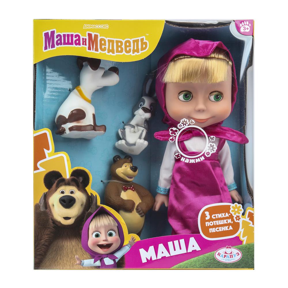 Кукла "Маша и Медведь" Маша, 25 см. озвученая, с 3 друзьями, Карапуз 83033AN23 (18)