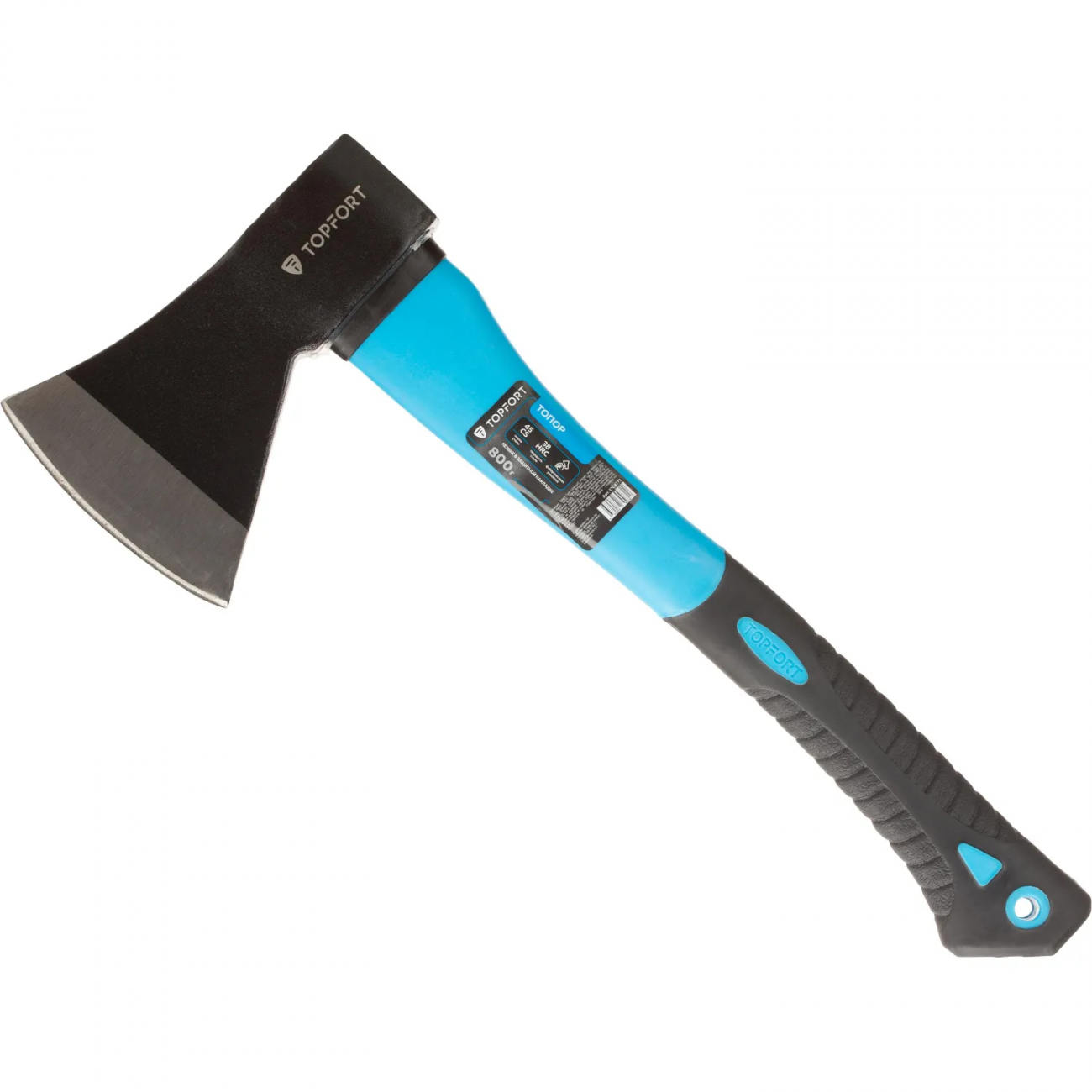 Топор 800 г из углеродистой стали Topfort фиберглассовое топорище 1704773