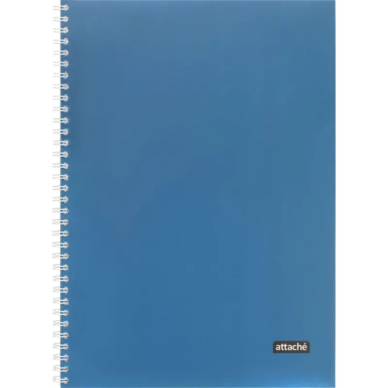 Тетрадь общая А4 96л Attache Metallic Синий клетка, греб, картон, фольга 1919355